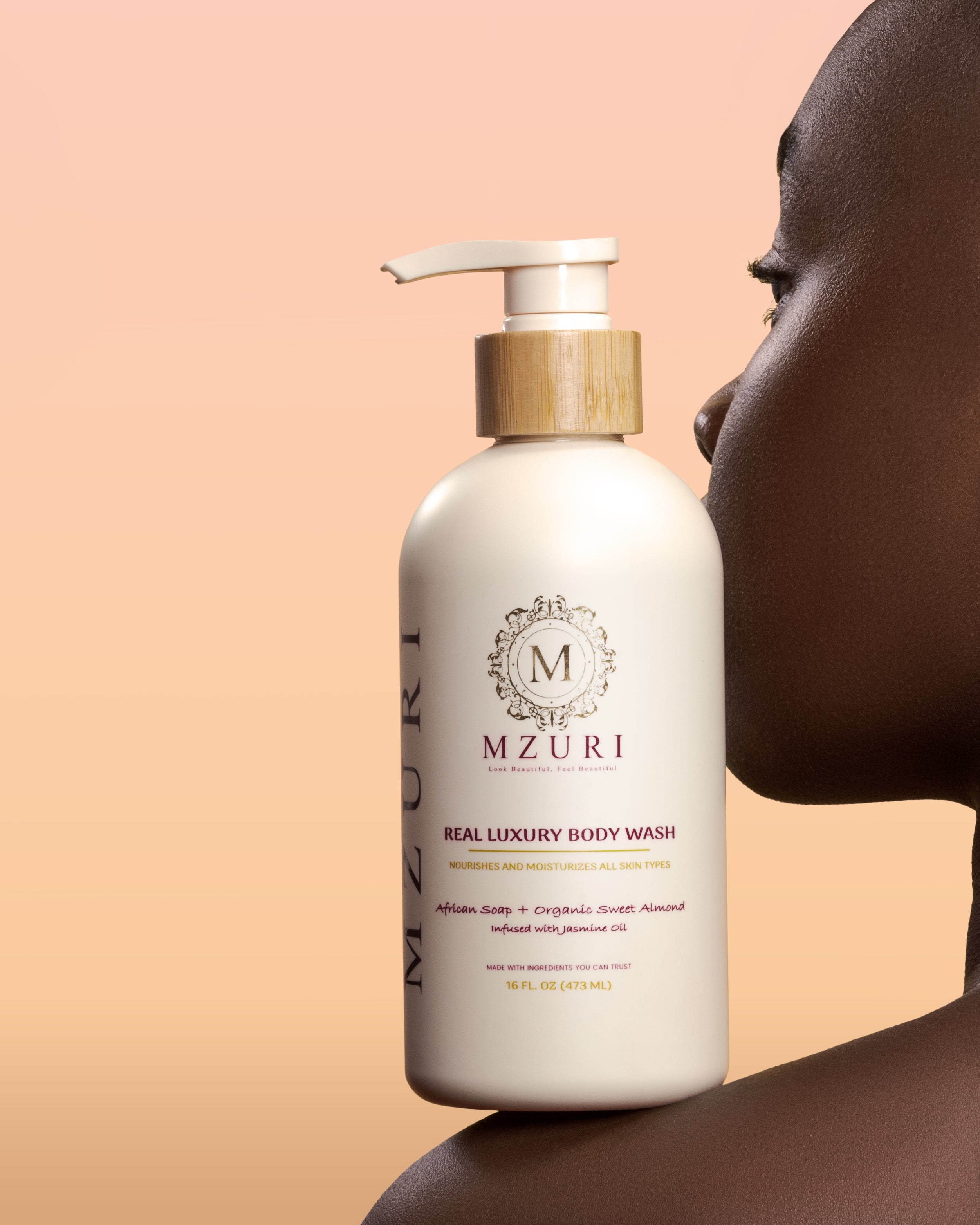 Body Wash - African Black Soap | Organic Sweet Almond | Jasmine