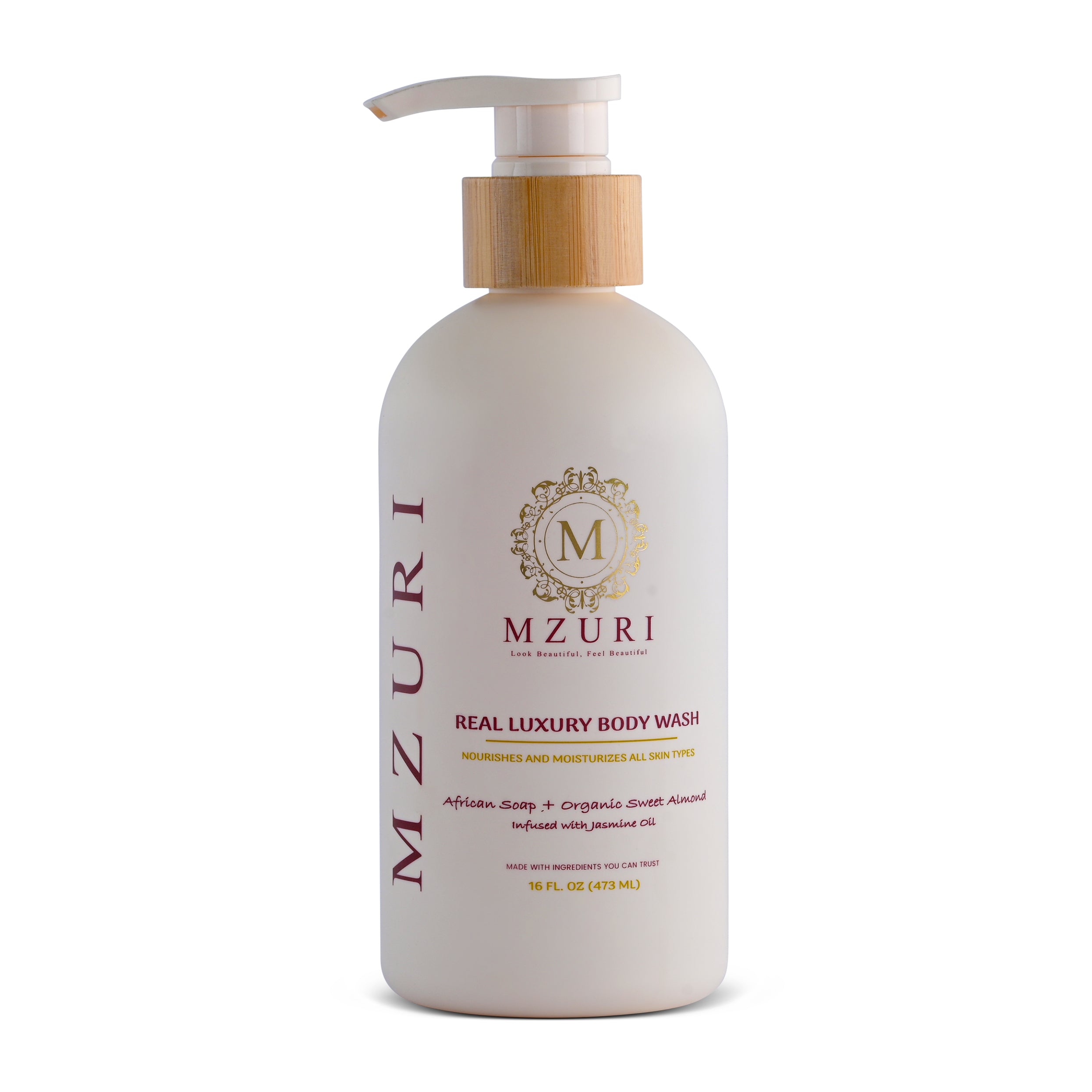Body Wash - African Black Soap | Organic Sweet Almond | Jasmine