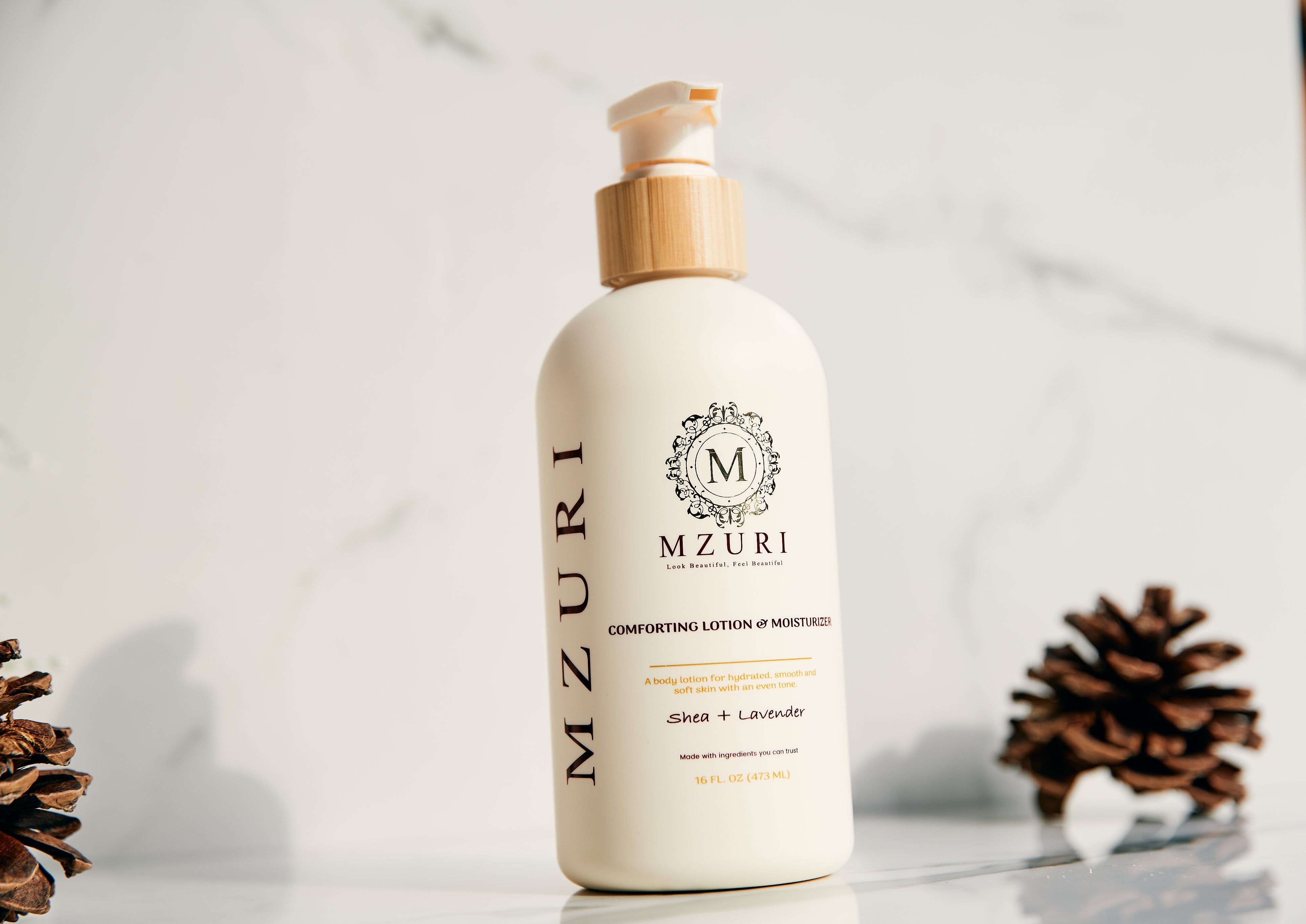 Lavender-scented lotion texture close-up