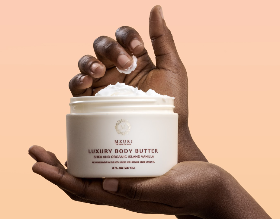 Vanilla body butter texture close-up