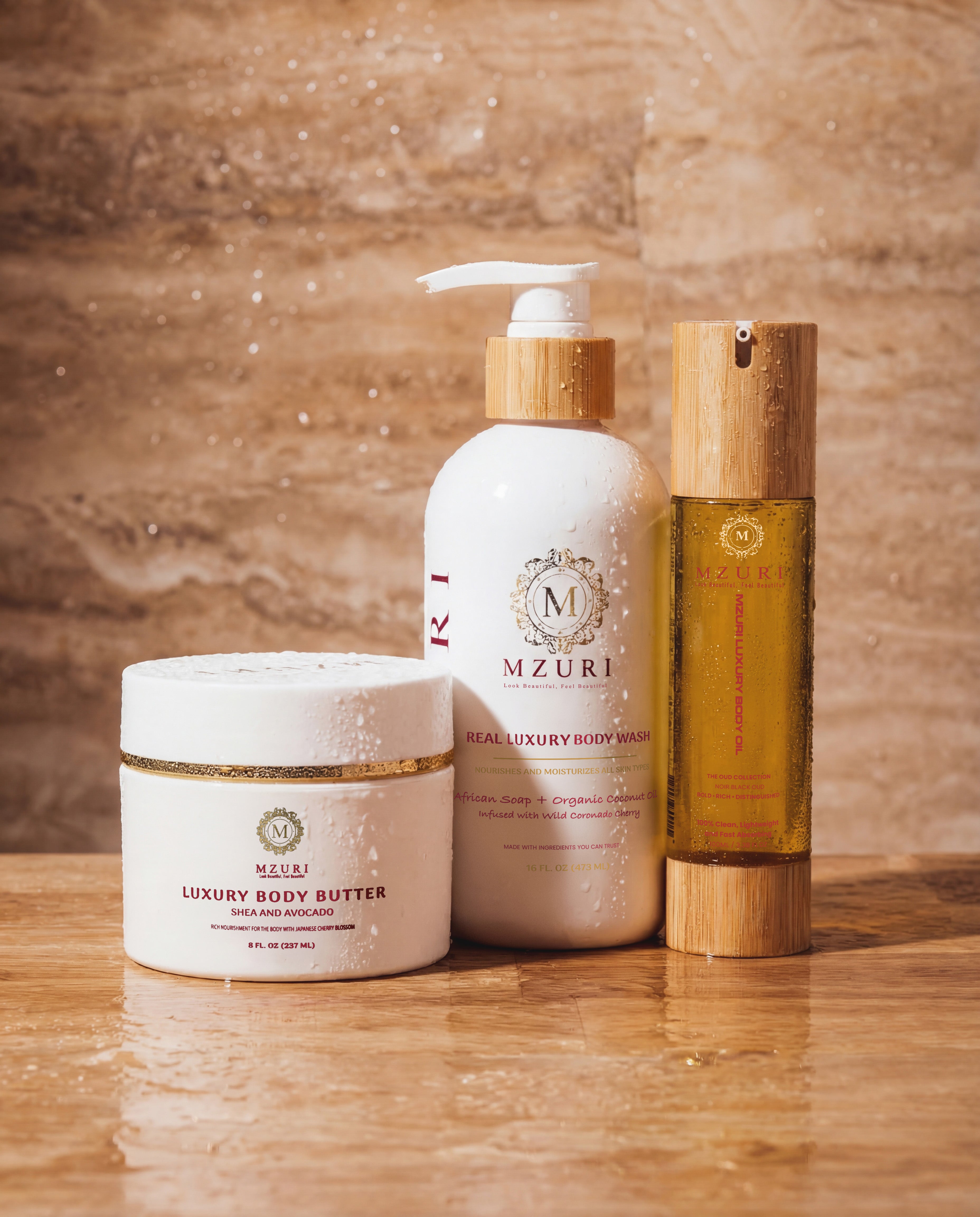 Mzuri Complete Moisture Set – wash, butter, lotion